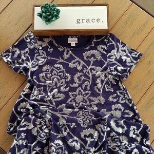 Blue/Silver Lularoe Carly dress NWT